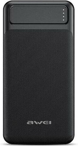 Awei P6K Power Bank 20000mAh with 2 USB-A Ports Black view 1