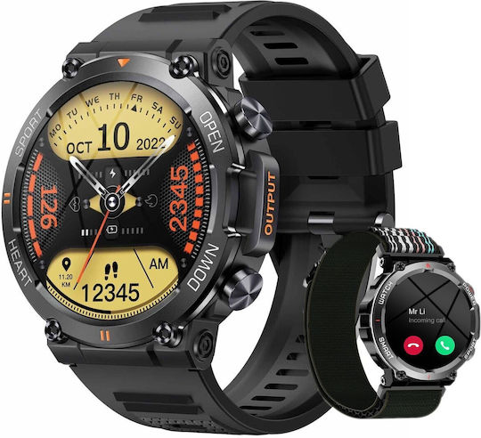 BlackView W50 47mm Smartwatch with Heart Rate Monitor (Black) view 2