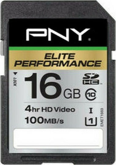 PNY Elite Performance SDHC 16GB Class 10 U1 UHS-I view 1