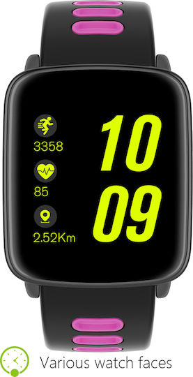 Kingwear GV68 Smartwatch with Heart Rate Monitor (Pink) view 5