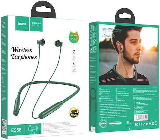 Hoco ES58 In-ear Bluetooth Handsfree Earphones Dark Green view 2