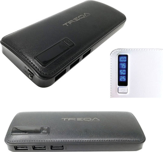 Treqa TR-901 Power Bank 12800mAh with 3 USB-A Ports Black view 2