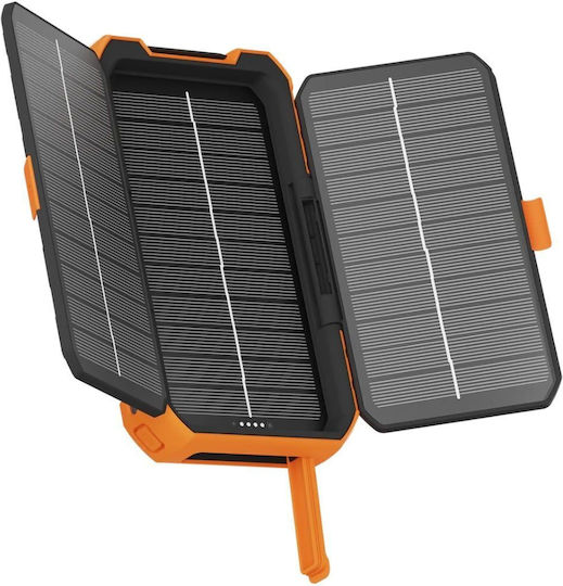 Xtorm Rugged XR203 Solar Power Bank 10000mAh 20W with USB-A Port and 2 USB-C Ports Power Delivery / Quick Charge 3.0 Orange
