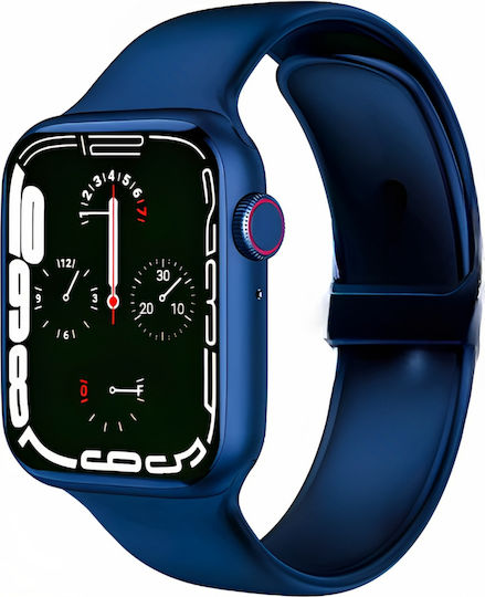 Smartwatch Idealstore I Watch S6 Full Touch Screen Curved 2.5d Screen Call Function Built-in Speaker Microphone Multi-sport Function Heart Rate Sensor Pedometer Sleep Monitor Blue Color