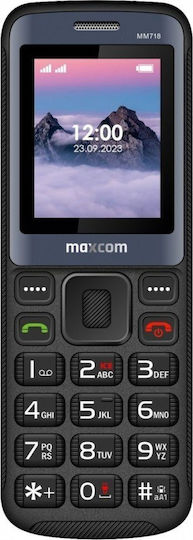MaxCom MM718L Single SIM Mobile with Buttons Black view 2