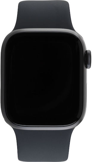 Apple Watch Series 9 Cellular Aluminium 45mm Waterproof with eSIM and Heart Rate Monitor (Midnight with Midnight Sport Band (M/L)) view 4