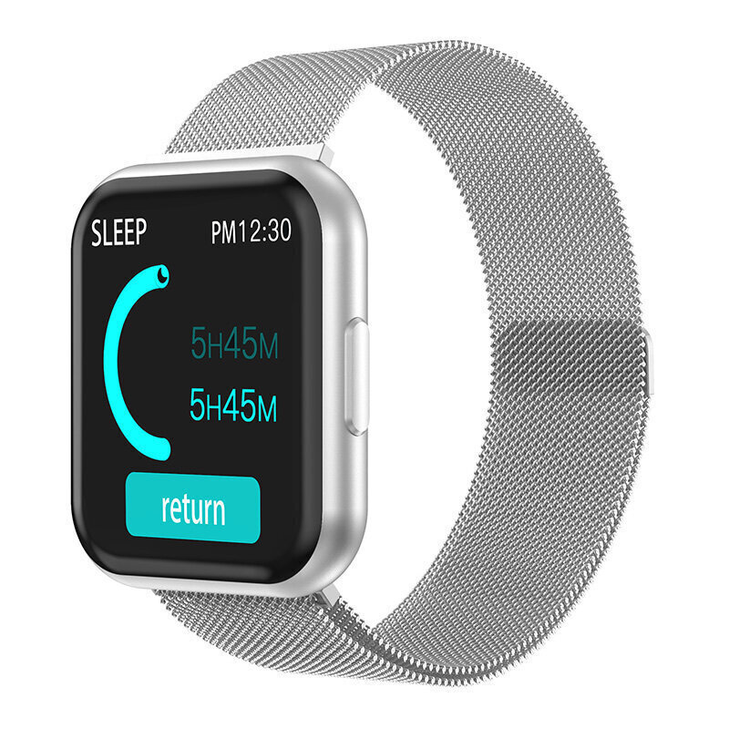 Isp Likesmart Fit Newtime 43mm Smartwatch with Heart Rate Monitor (Silver) view 4
