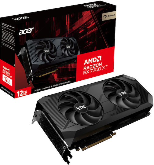 Acer Radeon RX 7700 XT 12GB GDDR6 Nitro OC Graphics Card view 1