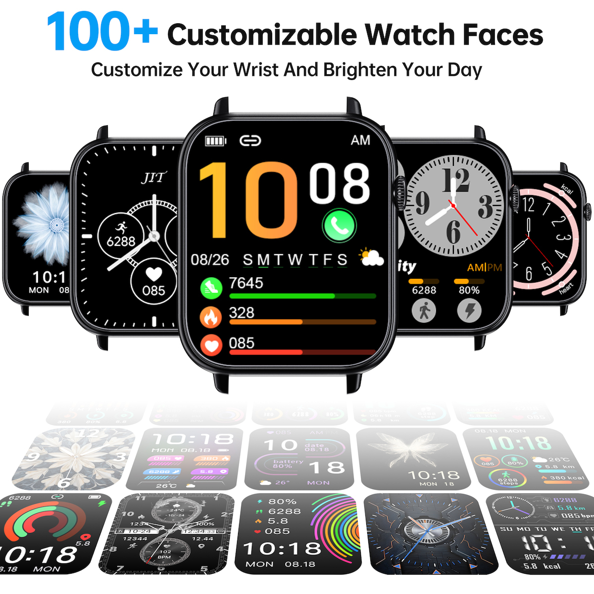 Oukitel V3 Smartwatch with Heart Rate Monitor (Black) view 5