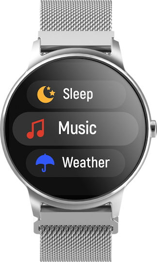 Forever Forevive 2 SB-330 Smartwatch with Heart Rate Monitor (Silver) view 2