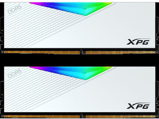 Adata Lancer RGB DDR5 64GB RAM with 2x32GB Modules and Speed 6400 for Desktop AX5U6400C3232G-DCLARWH view 1