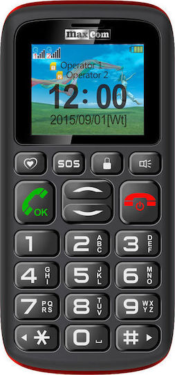MaxCom MM428BB Dual SIM Mobile with Large Buttons Black