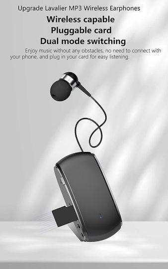 K68 In-ear Bluetooth Handsfree Earphone Lapel Black view 4