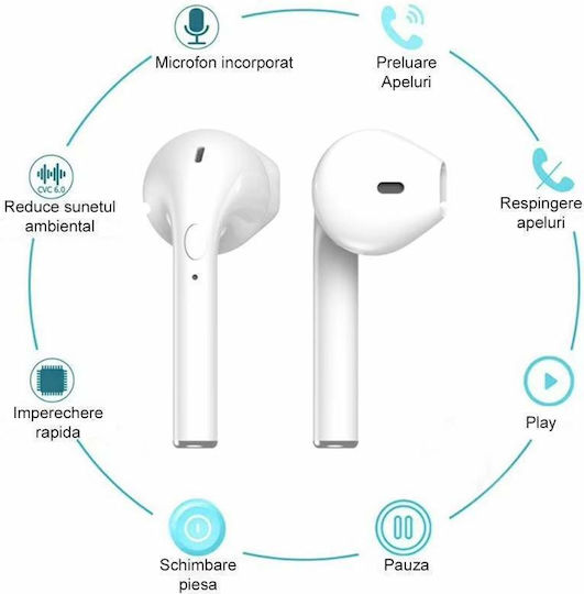 In-ear Bluetooth Handsfree Earphones with Charging Case White view 5