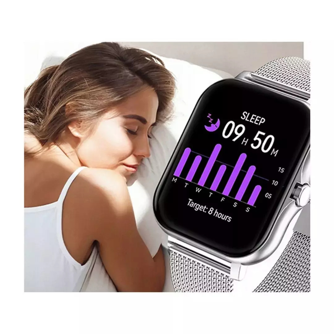 Verk Group Y13 Smartwatch with Heart Rate Monitor (Silver) view 4