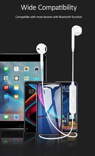 Usams LN Sport Earbud Bluetooth Handsfree Earphones with Sweat Resistance White vista 5