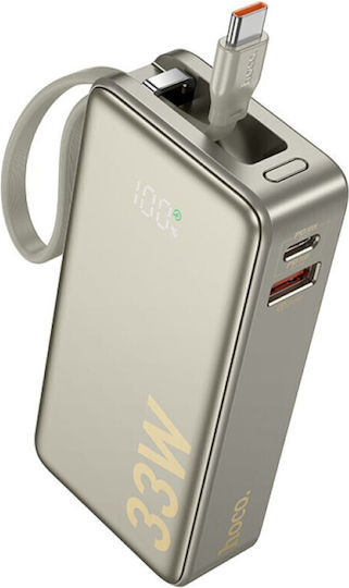 Hoco Q27A Power Bank 10000mAh 33W with USB-A Port Gold vue 4