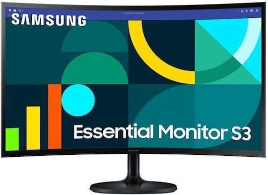Samsung Essential S3 S27D364GAU VA Curved Monitor 27" FHD 1920x1080 with Response Time 4ms GTG