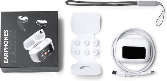 Marcus In-ear Bluetooth Handsfree Earphones with Charging Case White view 4