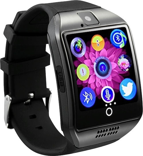 Avizar WATCH-3A Smartwatch with Heart Rate Monitor (Black) view 2