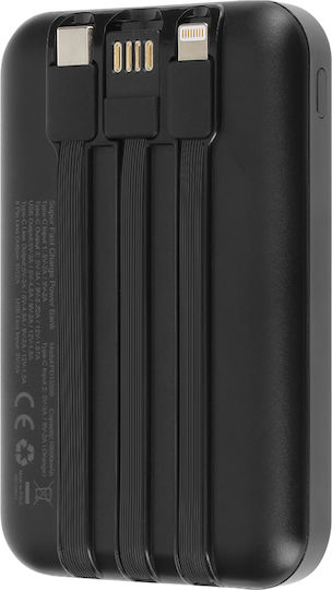 LinQ PD15500 Power Bank 10000mAh 20W with USB-A Port and 2 USB-C Ports Power Delivery Black vista 5
