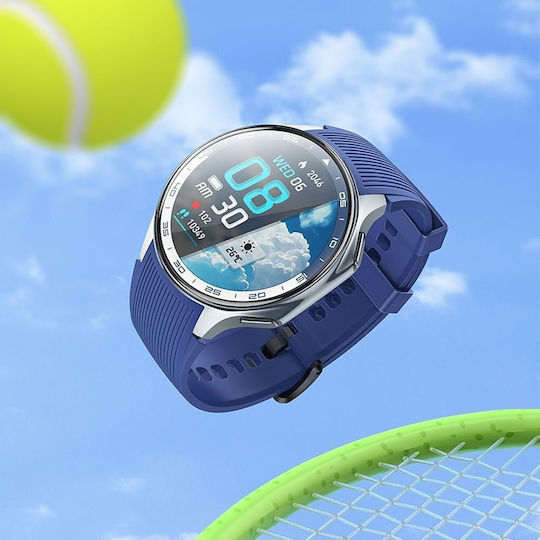 Hoco Y24 51mm Smartwatch with Heart Rate Monitor (Silver) vue 3