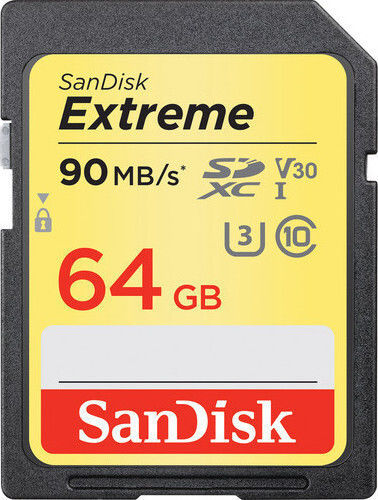 Sandisk Extreme SDXC 64GB Class 10 U3 V30 UHS-I