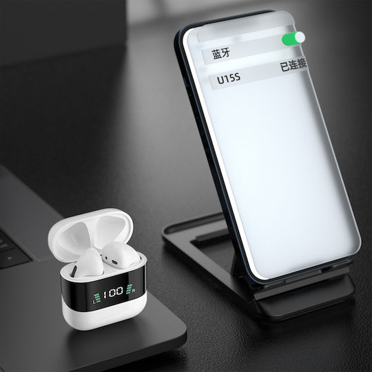 Dudao U15S In-ear Bluetooth Handsfree Earphones with Charging Case White view 4