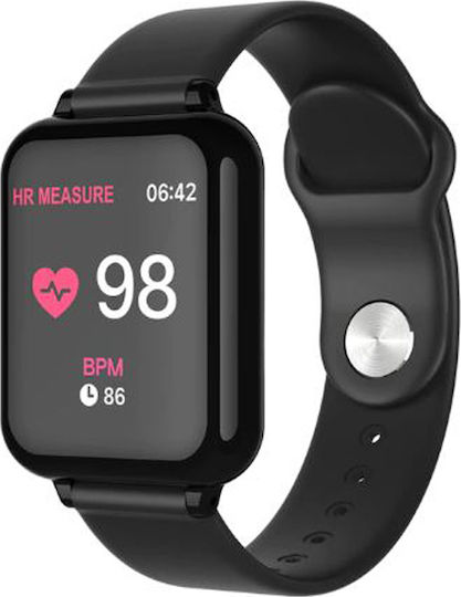 B57 Smartwatch with Heart Rate Monitor (Black) vue 3