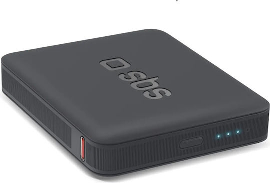 SBS NanoTube Power Bank 5000mAh 10W with USB-C Port Power Delivery Black