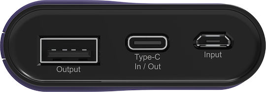 RealPower PB-7500C Power Bank 7500mAh with USB-A Port and USB-C Port Blue view 3