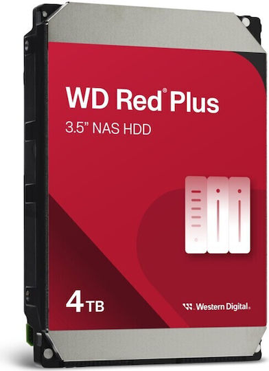 Western Digital Red Plus 4TB HDD Hard Drive 3.5" SATA III 5400rpm with 256MB Cache for NAS WD40EFPX view 6
