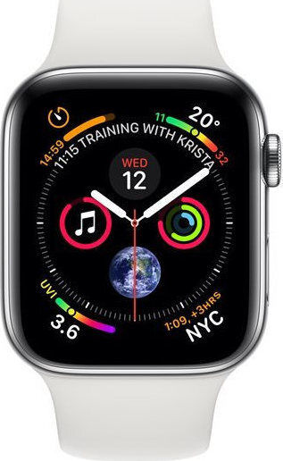 Apple Watch Series 4 Cellular Stainless Steel 40mm Waterproof with eSIM and Heart Rate Monitor (White) view 2