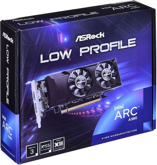 ASRock ARC A380 6GB GDDR6 Low Profile Graphics Card view 6