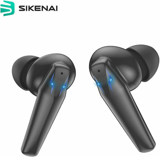 Sikenai T1000 In-ear Bluetooth Handsfree Earphones with Charging Case Black vue 3