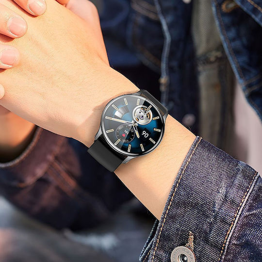 Hoco Y15 Aluminium Smartwatch with Heart Rate Monitor (Black) view 3