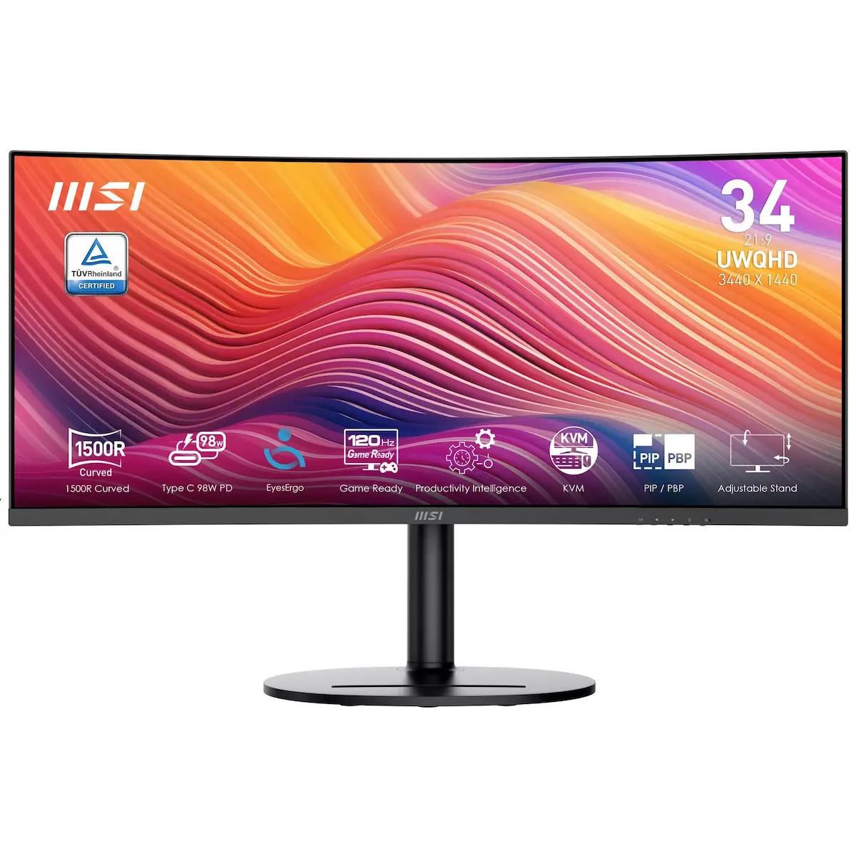 MSI Modern MD342CQP Ultrawide VA HDR Monitor 34" QHD 3440x1440 with Response Time 4ms GTG
