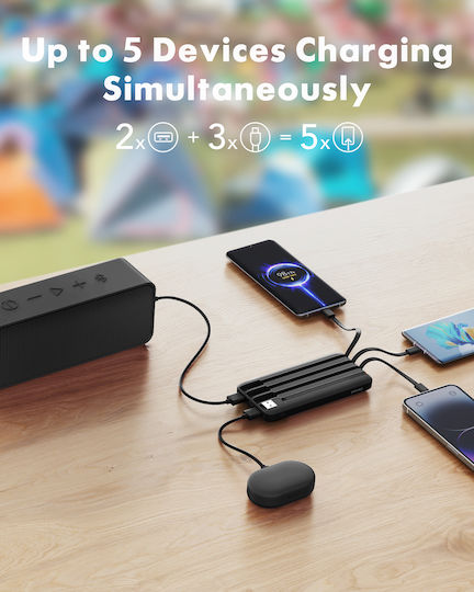 Charmast W2065 Power Bank 20000mAh with 2 USB-A Ports and USB-C Port Power Delivery / Quick Charge 3.0 Black view 3