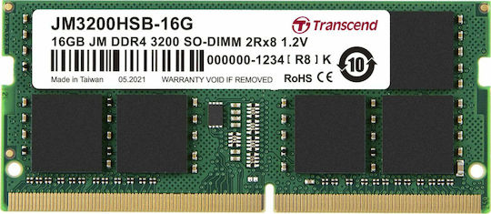 Transcend DDR4 with Module 1x16GB and Speed 3200 for Laptop JM3200HSB-16G view 1
