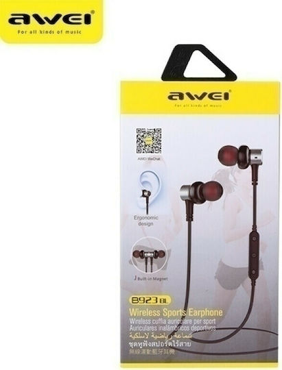 Awei B923BL In-ear Bluetooth Handsfree Earphones with Sweat Resistance Gray view 7
