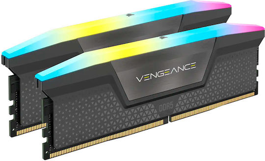 Corsair Vengeance RGB DDR5 32GB RAM with 2x16GB Modules and Speed 6000 for Desktop CMH32GX5M2B6000C38