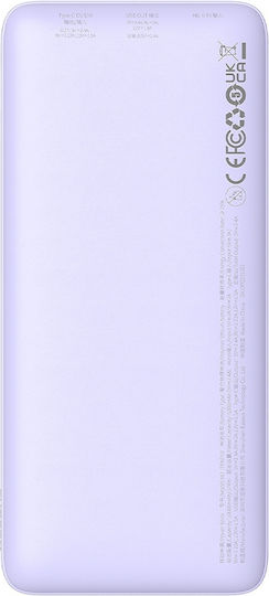 Baseus Airpow Power Bank 10000mAh 20W with USB-A Port and USB-C Port Power Delivery Purple view 6