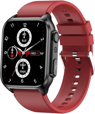 Tk12 1.96 Inch Ip67 Waterproof Silicone Band Smart Watch Supports Ecg Remote Families Care Bluetooth Call Body Temperature Monitoring Red view 1