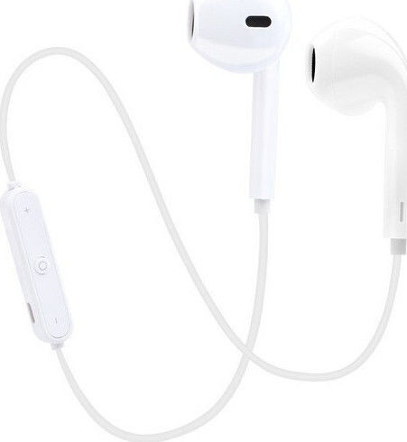 Ezra BW08 In-ear Bluetooth Handsfree Earphones with Sweat Resistance White view 1