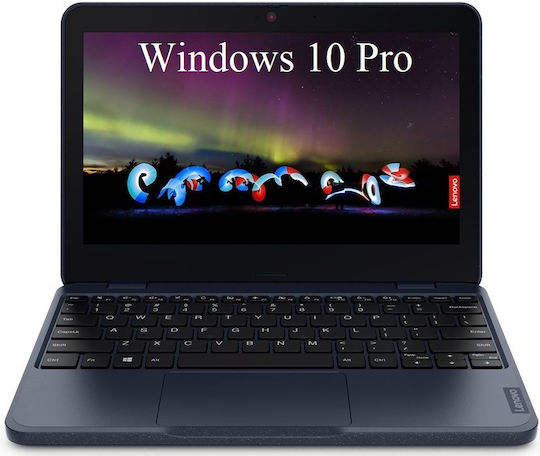 Lenovo 100w Gen 3 11.6" (Zen-3015e/4GB/64GB Flash Storage + 128GB Flash Storage/W10 Pro) Abyss Blue (International English Keyboard) view 1