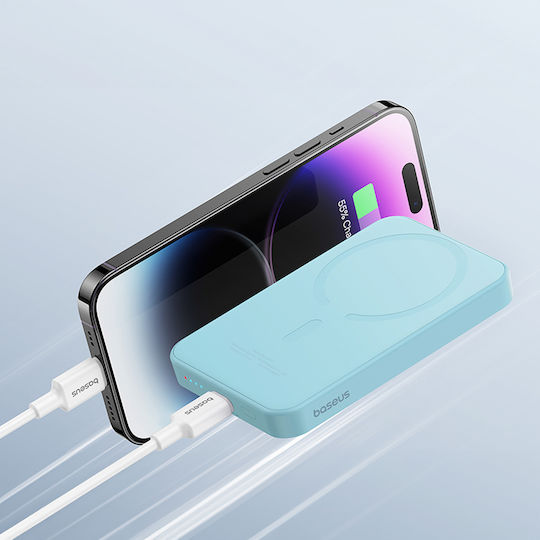 Baseus Magnetic Mini MagSafe Power Bank 5000mAh 20W with USB-C Port Blue view 7
