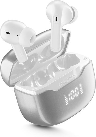 Cellular Line Key Pro ENC In-ear Bluetooth Handsfree Earphones with Charging Case White view 2