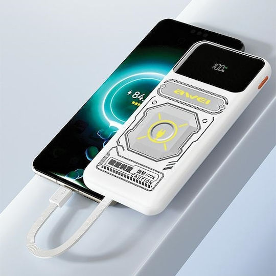 Awei P77K Power Bank 12000mAh 22.5W with 2 USB-A Ports Black vue 4