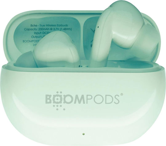Boompods Echobuds Bluetooth Handsfree Earphones with Sweat Resistance and Charging Case Green
