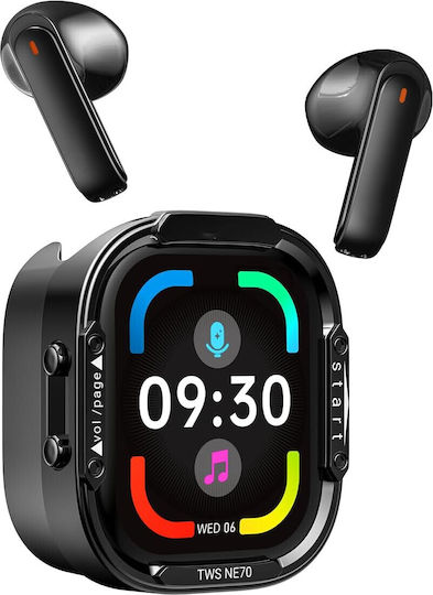 NE70 In-ear Bluetooth Handsfree Sweat Resistant Earphones with Charging Case Black